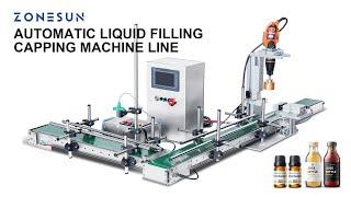 ZONESUN ZS-FAL90S Small business production line automatic filling and capping machine