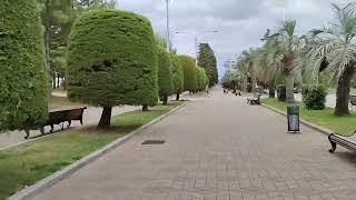 Bike ride along the promenade in Batumi, Georgia. Summer of 2022