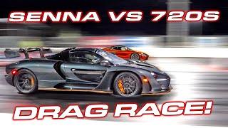 SENNA IS CRAZY FAST * McLaren Senna vs McLaren 720S drag racing shoot out!