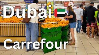 Dubai [4K] Carrefour Walking Tour I Prices in Dubai Carrefour Hypermarket Full Review 