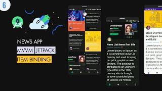 [Open Coding] News App MVVM #06: UI | Item DataBinding &Custom Adapters | Android Native