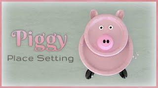 Piggy Place Setting ~ Critter Party Plates ~ Party Decor