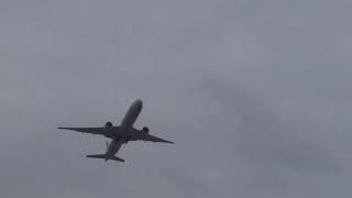 American Airlines Boeing 777-300 Takeoff.