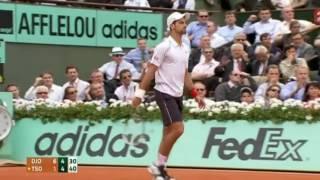 Novak Djokovic vs Jo Wilfried Tsonga French Open 2012 Quarter Final Highlights