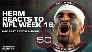 Herm Edwards REACTS to Eagles-Commanders NFC East battle & more NFL Week 16 action  | SportsCenter