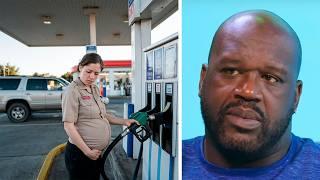 Big Shaq Notices a Pregnant Woman Working Hard at a Gas Station, and His Act Will Shock You...