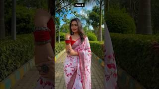 Photo Poses In Saree | Must Try | #howtopose #sareelove #ashortaday | Santoshi Megharaj