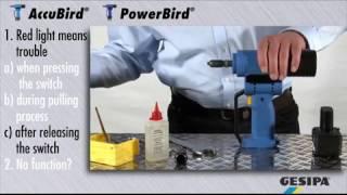 A P Tools Ltd - GESIPA AccuBird & PowerBird  (Red light means trouble )