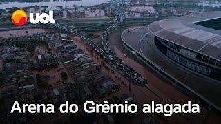 Enchente em Porto Alegre invade gramado da Arena do Grêmio; veja vídeo