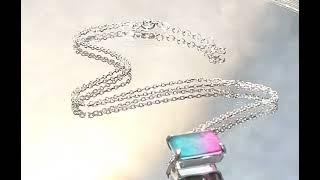 Rainbow tourmaline necklace