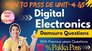 How to Pass Digital Electronics R22 | DE Gunshot Questions |DE Most Imp Damsure Questions| #DE #DLD