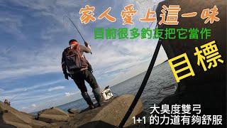 [磯釣]軟竿細線博大魚，最近好多釣友把它當作目標。#磯釣り #鹿港 #臭肚魚