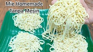 Cara membuat mie homemade kenyal tanpa mesin || Resep Mie Kenyal