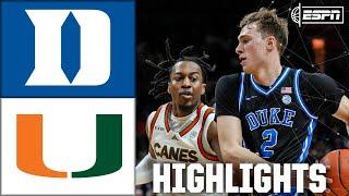 Duke Blue Devils vs. Miami Hurricanes | Full Game Highlights | ESPN College Basketball