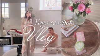 Yoga Teacher Vlog ‍️An exciting announcement, day in my life as an online yoga teacher