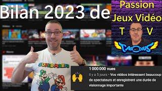 Bilan 2023 de la chaîne Passion Jeux Vidéo TV: l'année de toutes les surprises