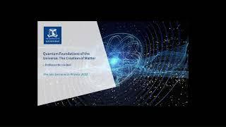 Prof. Nicole Bell, Quantum foundations of the Universe – The creation of matter