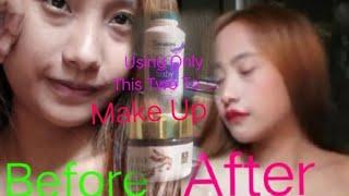 Makeup with powder and cream// to look beautiful / makeup transformation /#lilylomouchang