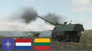 Royal Netherlands Army mobile artillery - 2000-NL Panzer Howitzer live fire