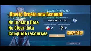 Paano gumawa ng bagong account sa mobile legends | no lossing resources