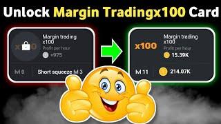 How to Unlock Margin Tradingx100 Card hamster kombat | Unlock daily combo card Margin Tradingx100