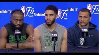 Celtics Interviews Before Game 2 of NBA Finals vs. Dallas Mavs: Jayson Tatum, Jaylen Brown, More