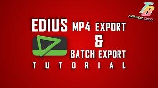 How to Batch export in Edius?