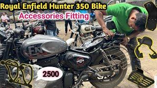 Royal Enfield Hunter 350 Bike Accessories fitting | all Accessories Price | Next generation Hunter
