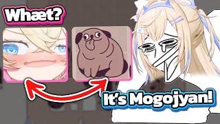 Fuwawa can't stop laughing at this dog who looks exactly like Mococo