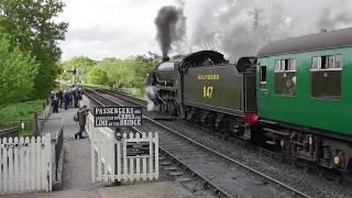 A visit at Sheffield Park station. Steam trains at Bluebell Railway in England.