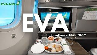 Flying EVA Air 長榮航空 Royal Laurel Business Class Boeing 787-9 from Taipei TPE to Hong Kong HKG