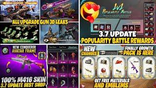 Bgmi 3.7 Update All Upgrade Skin 3D Look,Kill Massage And Hit Effect  Popularity Battle Rewards 