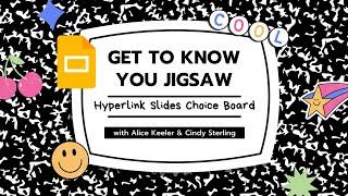 Creating a Google Slides JigSaw with Hyperlink Slides Choice Board