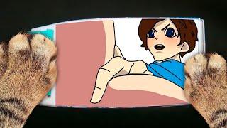 Alex and Steve Life | minecraft anime animation season 9 (Steve im Stuck flipbook cat )