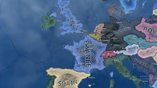 WHAT IF FRANCE ANNEXED UK IN WW2 /HOI4 TIMELAPSE