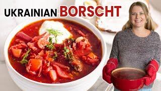 AUTHENTIC UKRAINIAN BORSCHT RECIPE (Борщ) | my grandma's beet soup