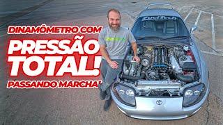 2JZ FullSpec Supra on FULL BOOST changing gears on the dynamometer! 10-speed gearbox!