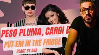 PUT EM IN THE FRIDGE Lyric Video   Peso Pluma, Cardi B REACCION!!!!!