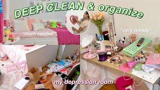 DEEP CLEAN and organize my depression room 2022 (this will motivate you) 