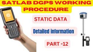 Satlab Dgps Static Settings I Static Survey With Satlab Dgps I Complete Dgps Static Tutorial I #dgps