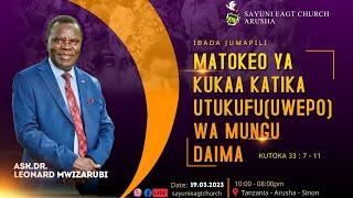 MATOKEO YA KUKAA KATIKA UTUKUFU(UWEPO) WA MUNGU DAIMA:  KUTOKA 33 : 7 - 11