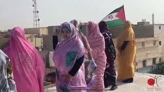 Saharawi Women Protesting on Roof