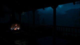 Cozy Porch Ambience ️ㅣRelaxing Rain Sounds for Sleeping and Cozy Summer Ambience️