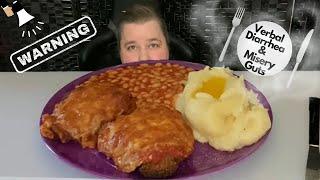 Cheesy Chicken |Cheesy Mash| Baked Beans MUKBANG