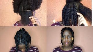 The EASIEST and BEST protective style for retaining length on natural hair/twist out tutorial