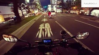 HONDA CB250R Night Riding in OSAKA,JAPAN【CB300R】　袋小路のモトブログ