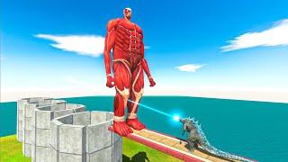 Godzilla Pushes into Deadly Pit - Animal Revolt Battle Simulator