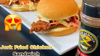 How to make Spice Jamaica’s Jerk Fried Chicken Sandwich. #cooking #chickensandwich #homecooking