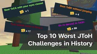 JToH - Top 10 Worst JToH Challenges in History