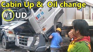 Up Cabin Replacement System Air Filter  Lube oil Change Truck UD Quester CWE 280 | heavy Equipment